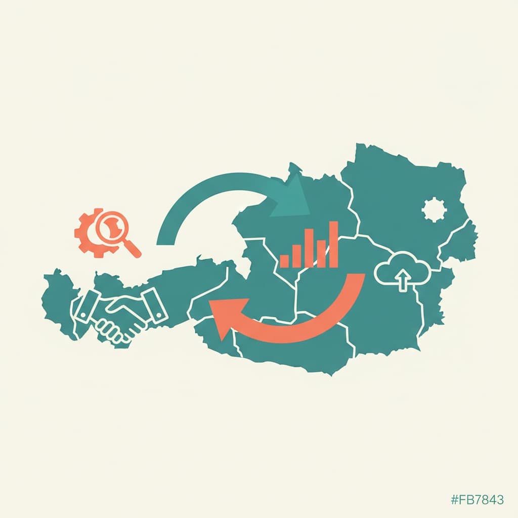 Österreichische Flagge neben einer Auswahl von Recruiting-Tool-Logos als Alternativen zu Prescreen